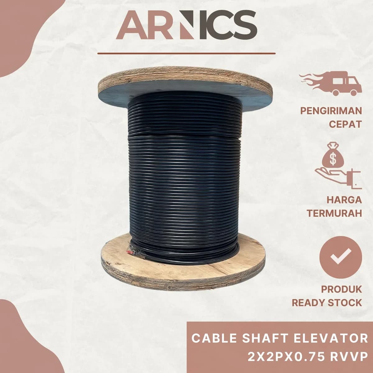 Cable Shaft Elevator RVVP 2 x 2P x 0.75 mm